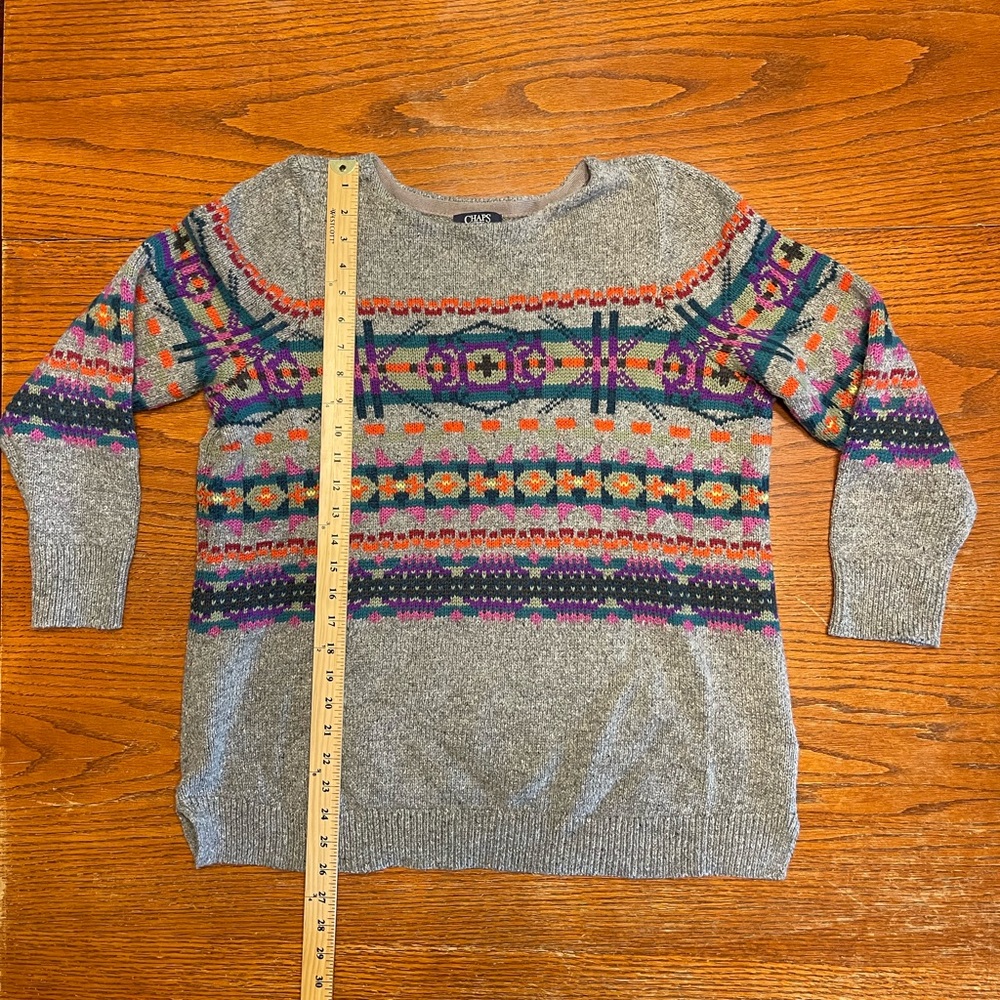 Women’s Chaps Fair-isle Sweater.  Size 1X.